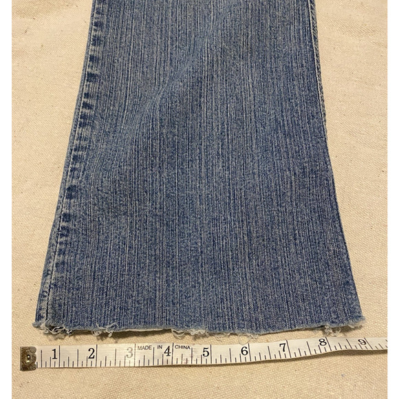 Moch-NY Jeans Womens 29x31 Light Acid Wash Raw Hem Button Up Cowgirl 90s Jeans - Picture 15 of 15